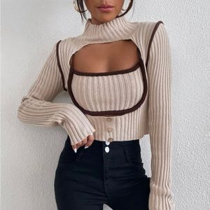 Fall Knit Cut Out Sweater (Brand New)